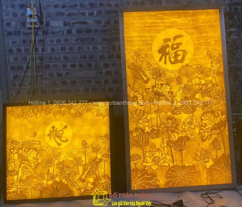 Tranh Trúc Chỉ cảnh Sen TTC-12 1 Tranh Trúc Chỉ cảnh Sen TTC-12