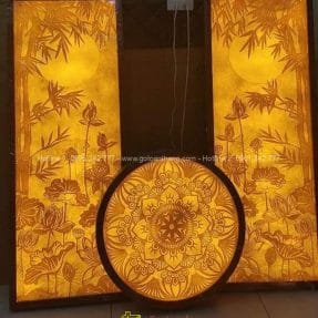 Tranh Trúc Chỉ hoa văn Làng sen TTC-05