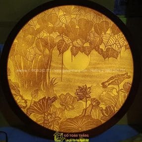 Tranh Trúc Chỉ hoa văn Giác ngộ TTC-09