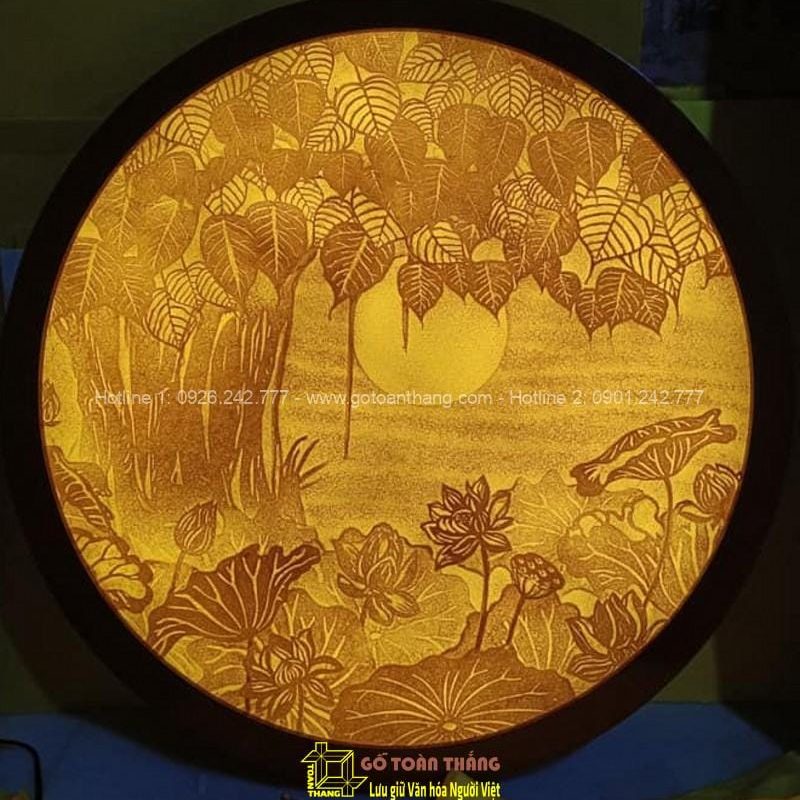 Tranh Trúc Chỉ hoa văn Giác ngộ TTC-09