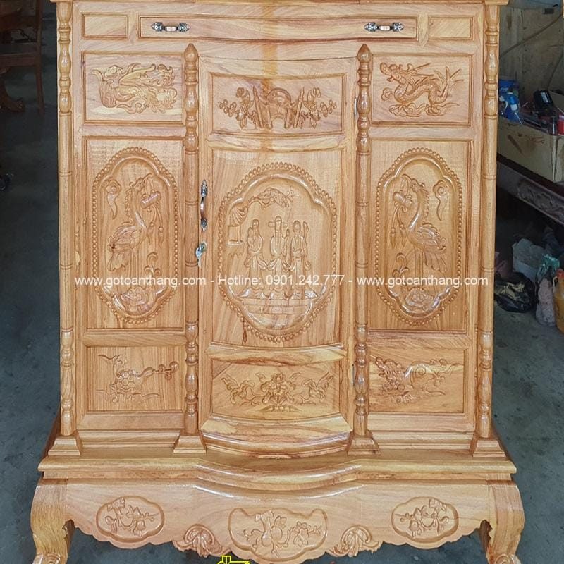 Tủ thờ gỗ Gõ đỏ TTH-04