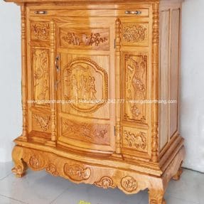 Tủ thờ mẫu Bắc gỗ Gõ đỏ TTH-15