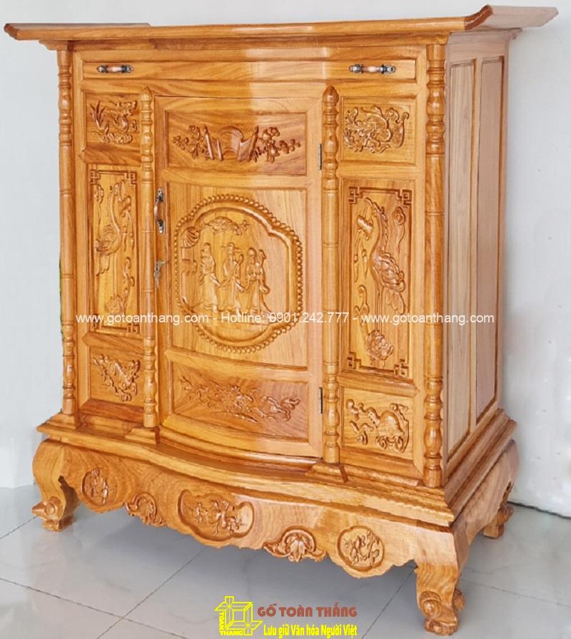 Tủ thờ mẫu Bắc gỗ Gõ đỏ TTH-15 1 Tủ thờ mẫu Bắc gỗ Gõ đỏ TTH-15