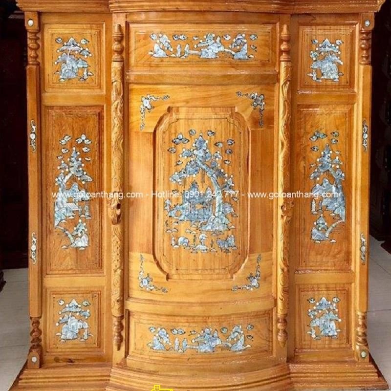 Tủ thờ gỗ Gõ đỏ Cẩn Ốc TTH-02