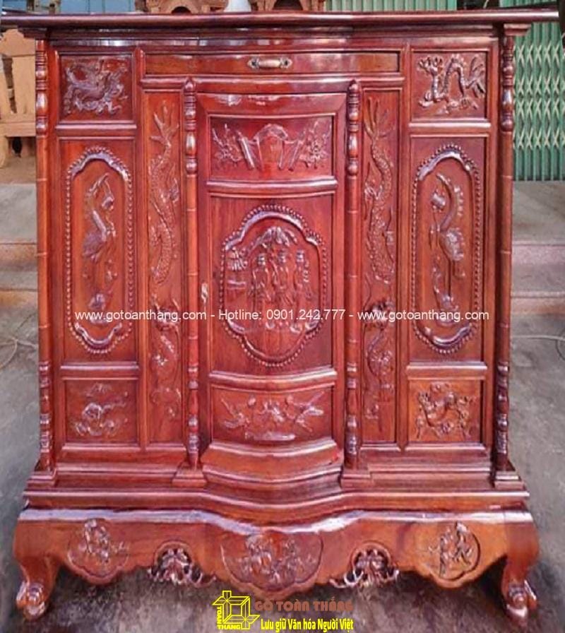 Tủ thờ gỗ Căm xe TTH-12 1 Tủ thờ gỗ Căm xe TTH-12