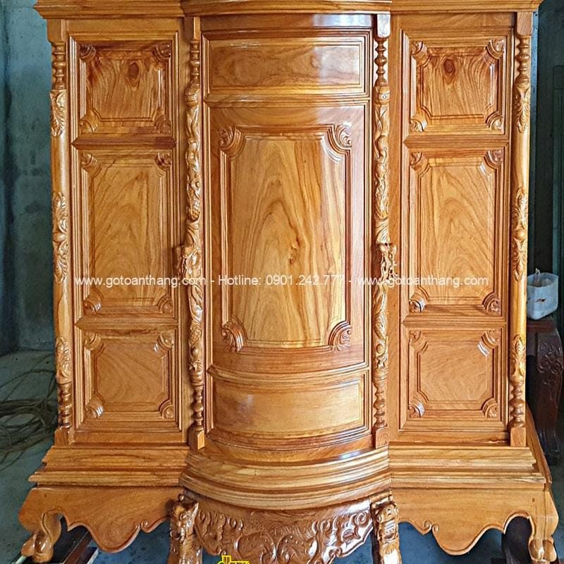 Tủ thờ gỗ Gõ đỏ Cẩn Ốc TTH-07