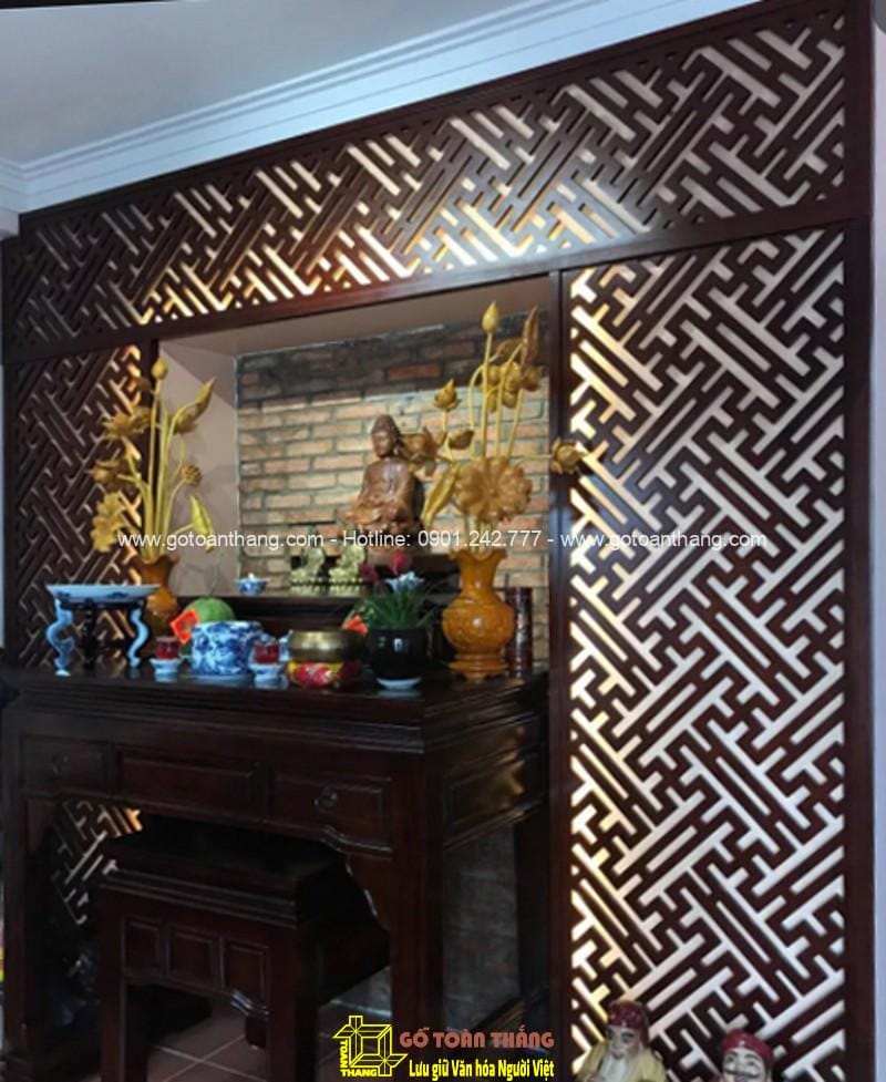 Vách ngăn CNC phòng thờ chữ Vạn VNT-05 1 Vách ngăn CNC phòng thờ chữ Vạn VNT-05