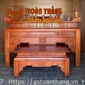 40+ Mẫu Bàn thờ trơn đẹp, tinh tế cho không gian tâm linh 14 ban tho go huong 4
