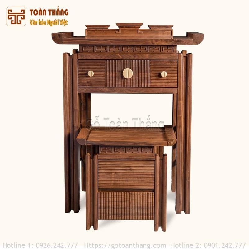 Bàn Thờ Gia Tiên gỗ Óc Chó BGT-OC02 2 Bàn Thờ Gia Tiên gỗ Óc Chó BGT-OC02 - Ảnh 2