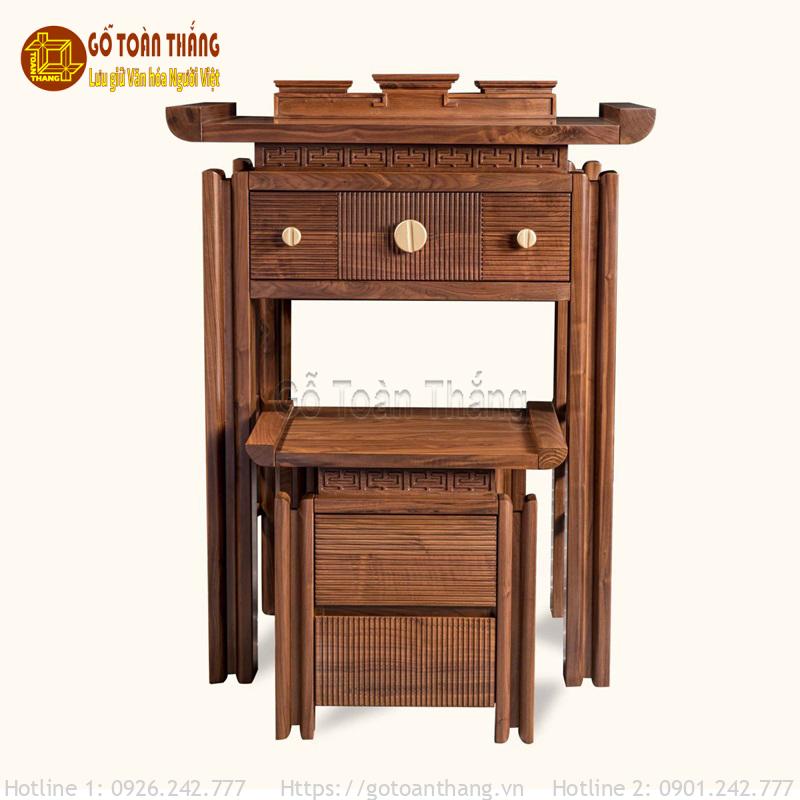 Bàn Thờ Gia Tiên gỗ Óc Chó BGT-OC02 2 Bàn Thờ Gia Tiên gỗ Óc Chó BGT-OC02 - Ảnh 2