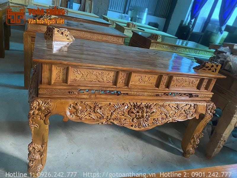 16+ Mẫu Sập thờ Tứ Linh đẹp, chất lượng gỗ tốt nhất 31 Mẫu sập thờ tứ linh gỗ gụ 01