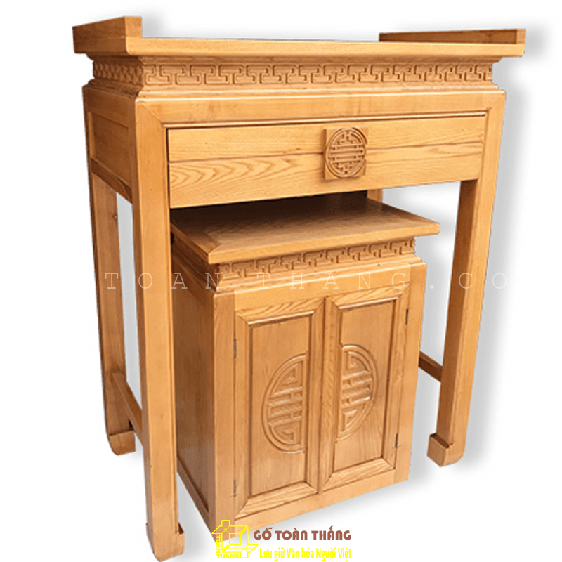 Bàn Thờ đứng hiện đại gỗ Sồi BTS-02 1 Bàn Thờ đứng hiện đại gỗ Sồi BTS-02
