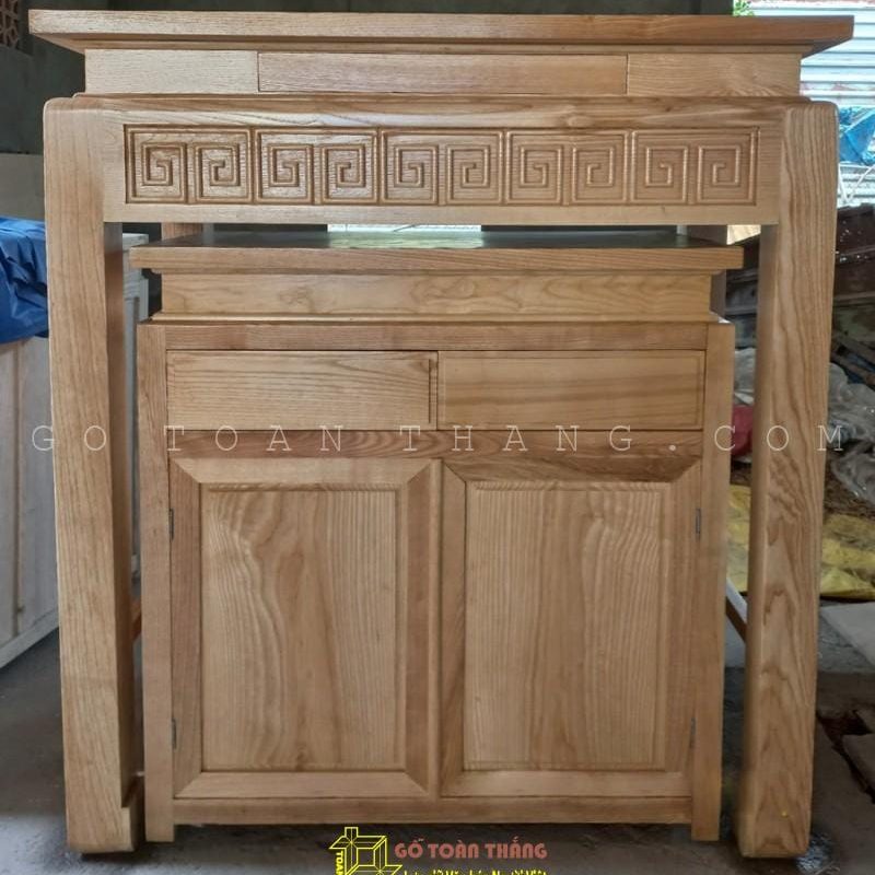 Bàn Thờ đứng hiện đại gỗ Sồi BTS-03