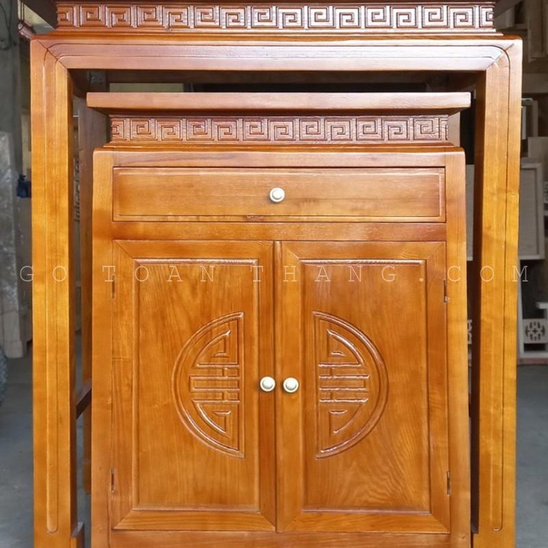Bàn Thờ đứng hiện đại gỗ Sồi BTS-05