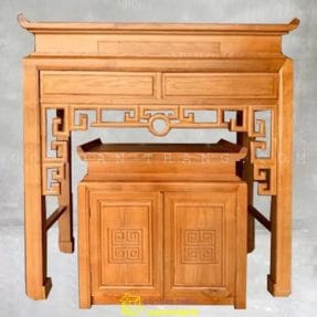 Bàn Thờ đứng hiện đại gỗ Sồi BTS-09