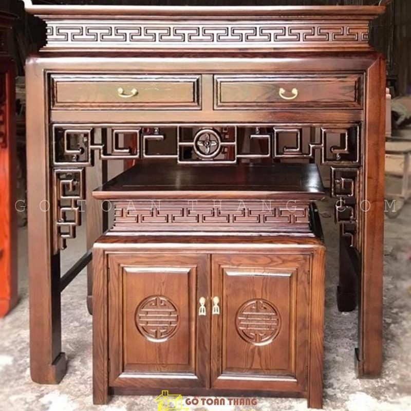 Bàn Thờ đứng hiện đại gỗ Sồi BTS-10