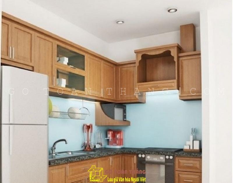 Bàn thờ Ông Táo: Ý nghĩa và cách lập, nơi đặt chuẩn 2025 43 Mẫu Bàn thờ ông Táo gắn liền trên bếp 01