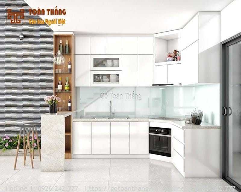 Bàn thờ Ông Táo: Ý nghĩa và cách lập, nơi đặt chuẩn 2025 50 Mẫu Bàn thờ ông Táo gắn liền trên bếp 08