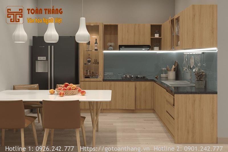 Bàn thờ Ông Táo: Ý nghĩa và cách lập, nơi đặt chuẩn 2025 49 Mẫu Bàn thờ ông Táo gắn liền trên bếp 07