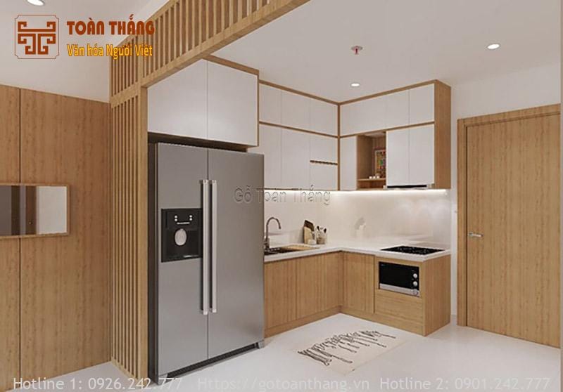 Bàn thờ Ông Táo: Ý nghĩa và cách lập, nơi đặt chuẩn 2025 45 Mẫu Bàn thờ ông Táo gắn liền trên bếp 03