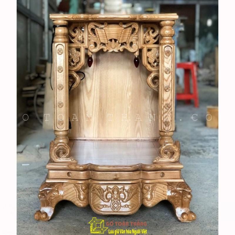 Bàn thờ Thần Tài gỗ Sồi TTS-02 1 Bàn thờ Thần Tài gỗ Sồi TTS-02