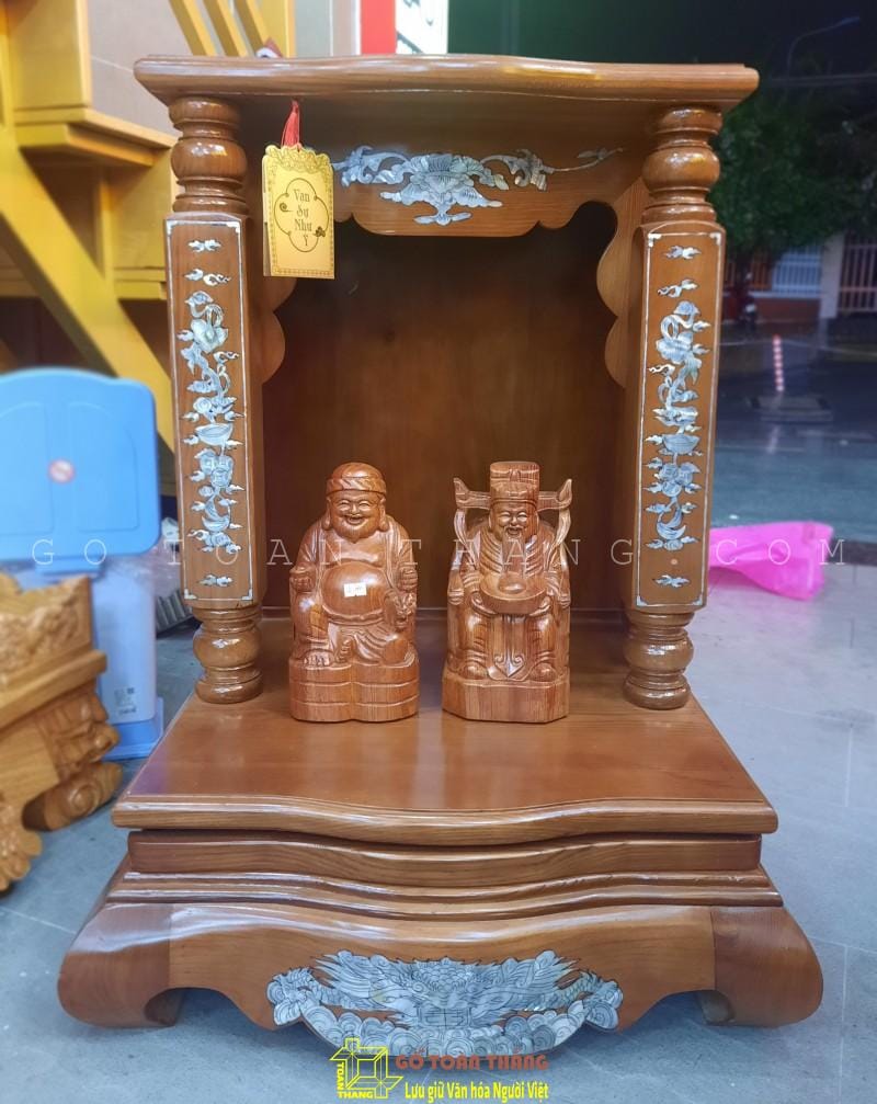 Bàn thờ Thần Tài gỗ Sồi TTS-01 1 Bàn thờ Thần Tài gỗ Sồi TTS-01