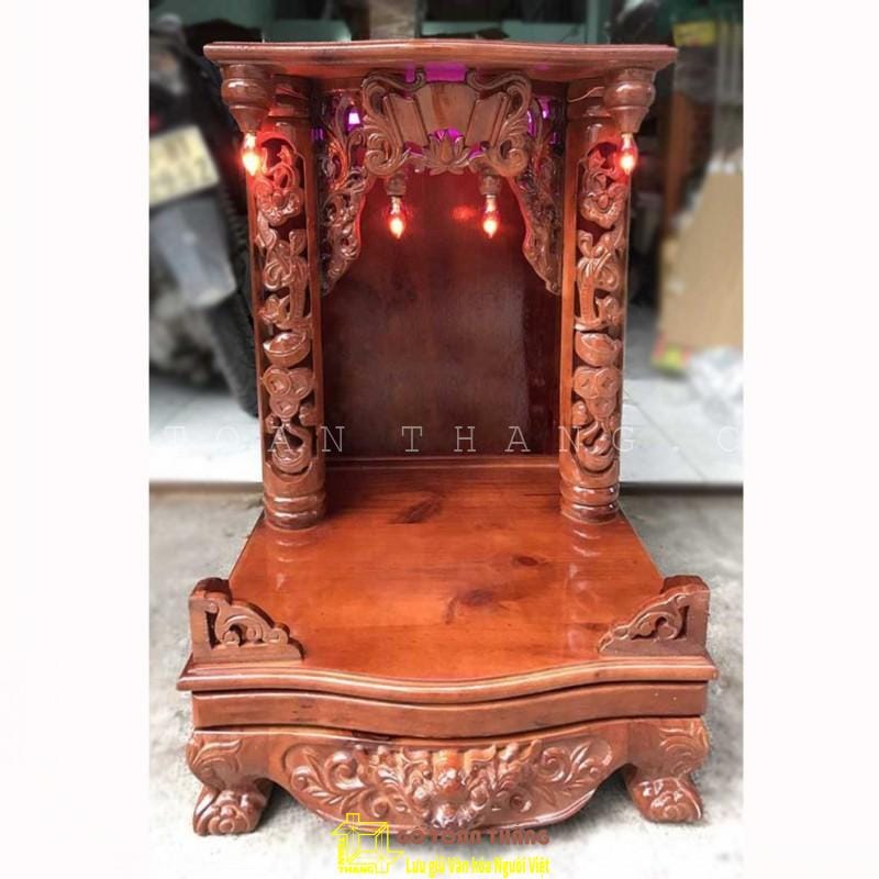 Bàn thờ Thần Tài gỗ Xoan Đào TTX-03 2 Bàn thờ Thần Tài gỗ Xoan Đào TTX-03 - Ảnh 2