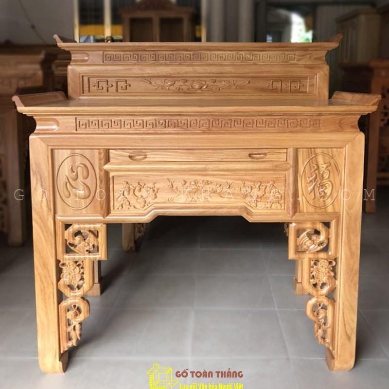 Bàn Thờ 2 tầng gỗ Gõ đỏ BTG-08