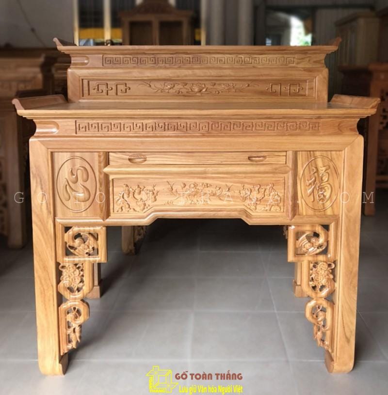Bàn Thờ 2 tầng gỗ Gõ đỏ BTG-08 1 Bàn Thờ 2 tầng gỗ Gõ đỏ BTG-08