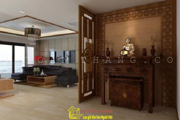 Giới thiệu 6 Vách ngăn bàn thờ chung cư giúp giải quyết bài toán không gian cho gia chủ