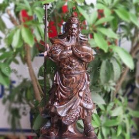 Tượng Quan Công bằng gỗ Trắc cao 40cm - TQC06