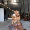 Tượng Quan Công múa đao bằng gỗ cao 50cm - TQC03