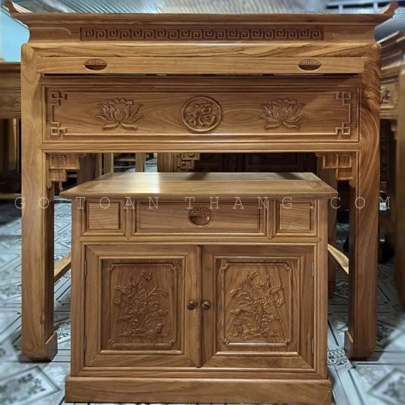 Bàn Thờ gỗ Gõ đỏ BTG-24