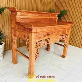 Bàn Thờ 2 tầng gỗ Gõ đỏ BTG-07 3 ban tho go do 2 tang 2