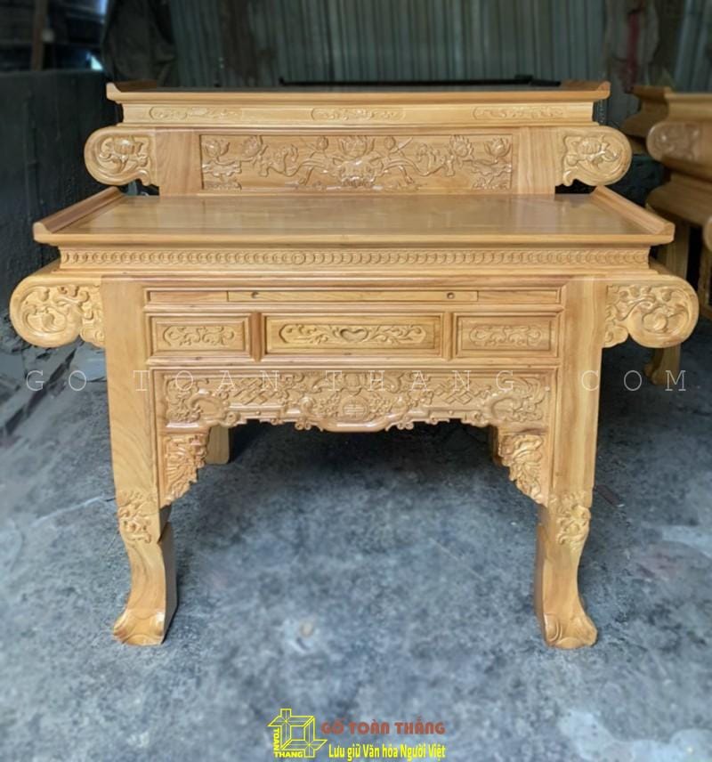 Bàn Thờ 2 tầng gỗ Gõ đỏ BTG-17 1 Bàn Thờ 2 tầng gỗ Gõ đỏ BTG-17