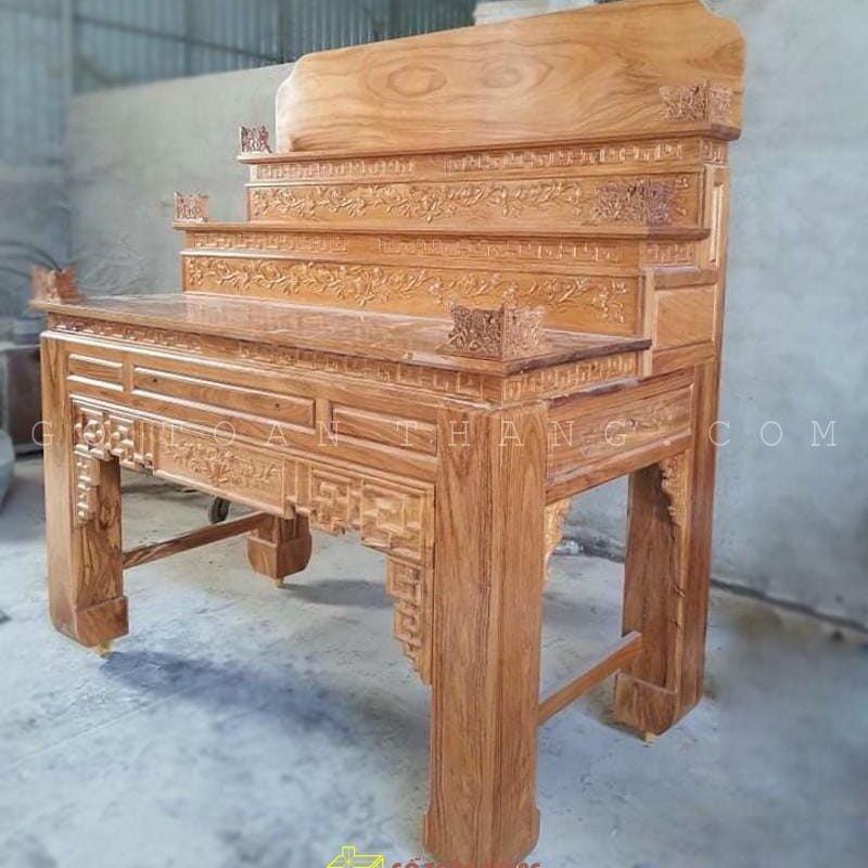 Bàn Thờ 3 tầng gỗ Gõ đỏ BTG-01 4 ban tho go do 3 tang 2