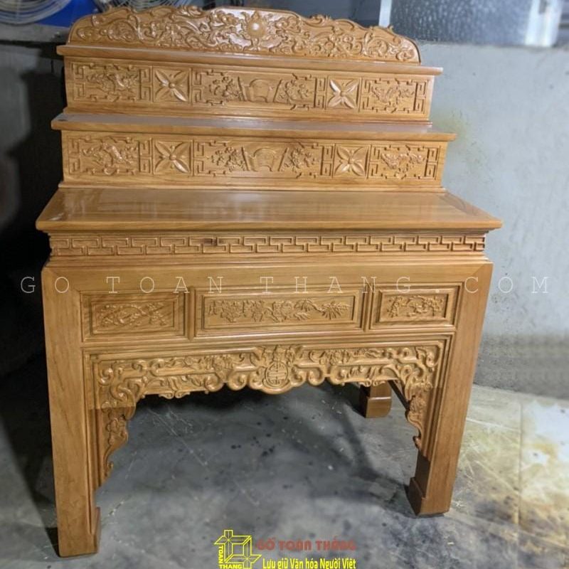 Bàn Thờ 3 tầng gỗ Gõ đỏ BTG-01 5 ban tho go do 3 tang 3