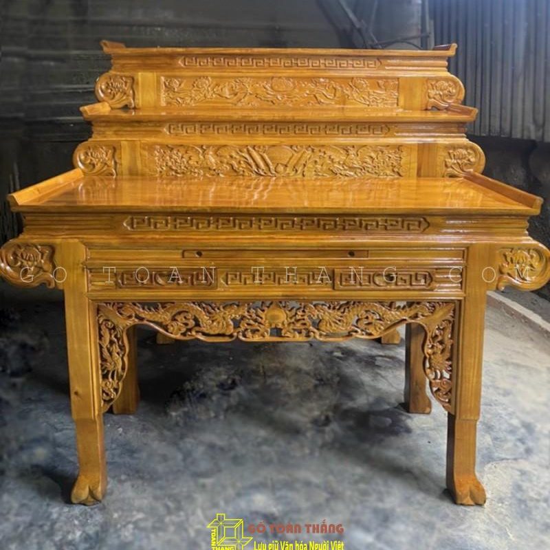 Bàn Thờ 3 tầng gỗ Gõ đỏ BTG-02