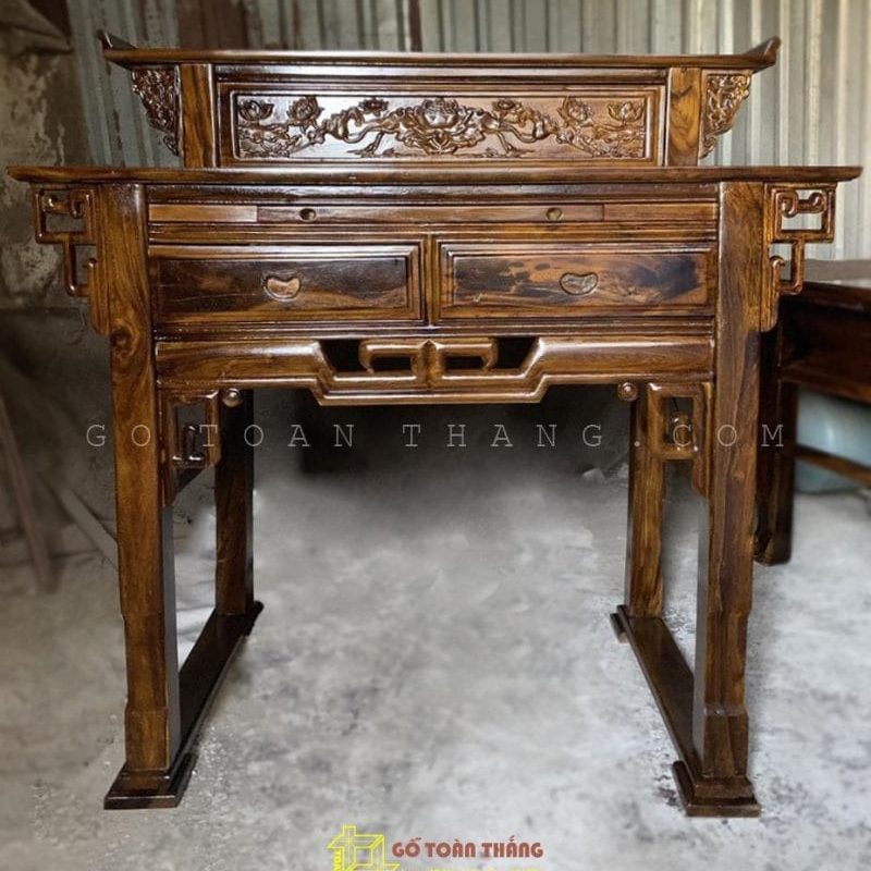 Bàn Thờ gỗ Muồng 2 tầng BTM-09