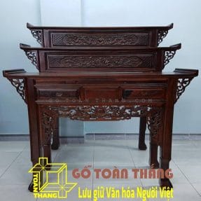 Bàn Thờ gỗ Muồng 3 tầng BTM-017