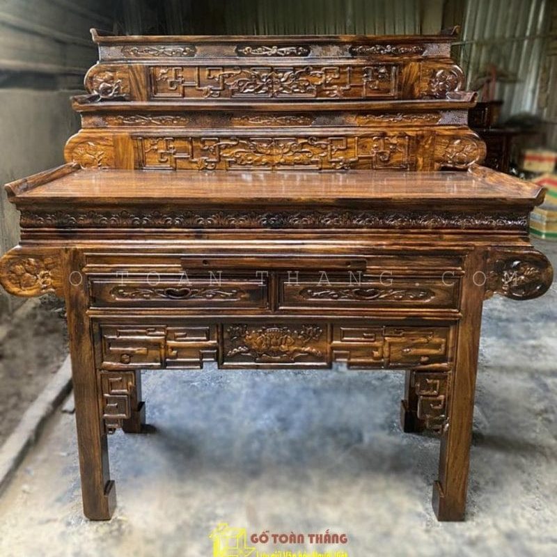 Bàn Thờ gỗ Muồng 3 tầng BTM-019