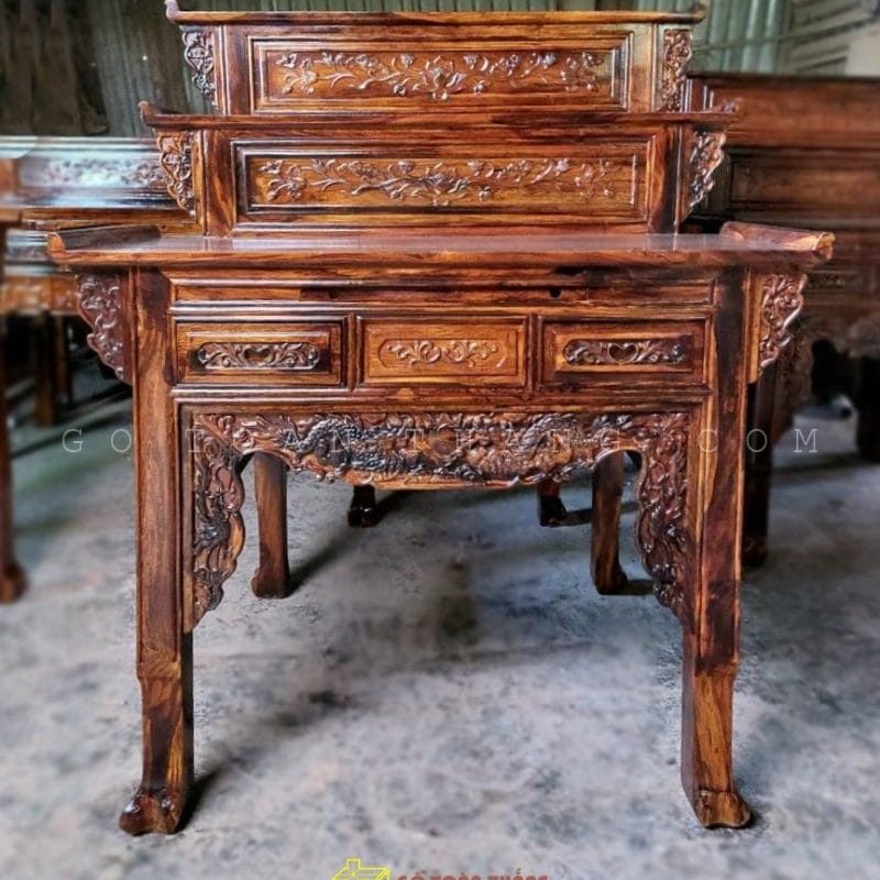 Bàn Thờ gỗ Muồng 3 tầng BTM-015