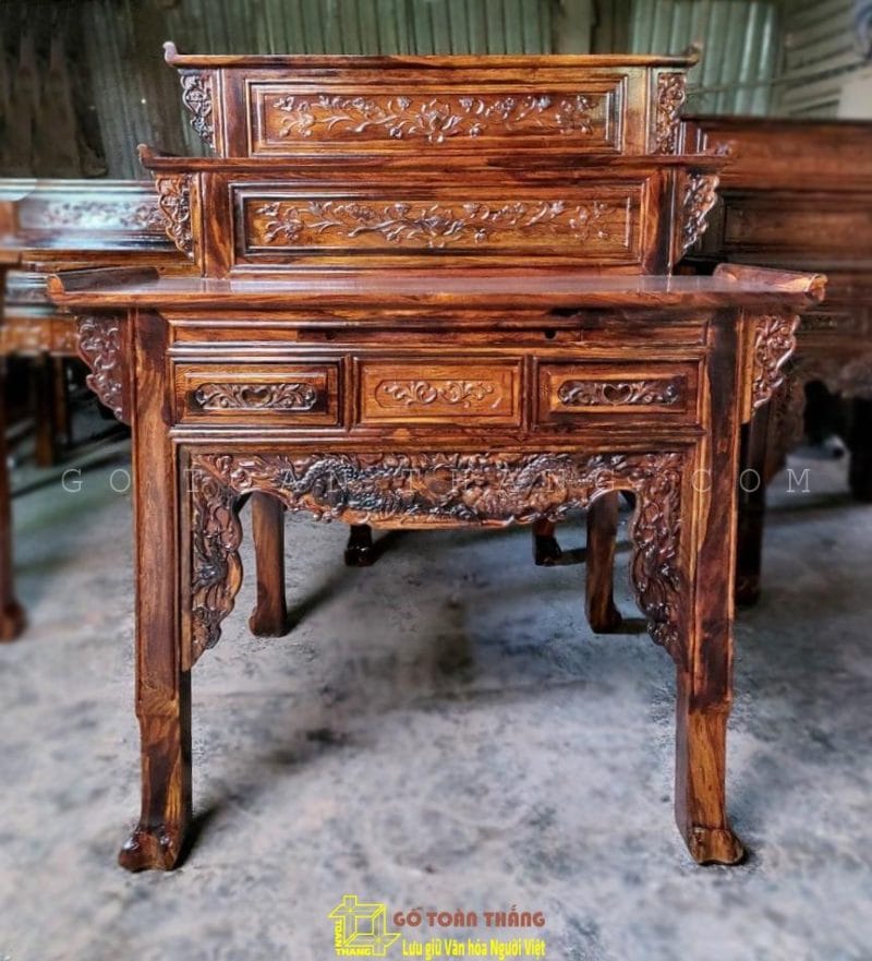 Bàn Thờ gỗ Muồng 3 tầng BTM-015 1 Bàn Thờ gỗ Muồng 3 tầng BTM-015