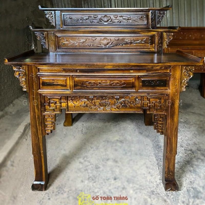 Bàn Thờ gỗ Muồng 3 tầng BTM-014