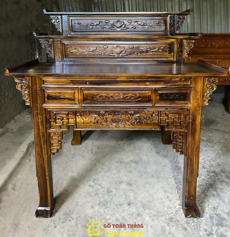 Bàn Thờ gỗ Muồng 3 tầng BTM-014 1 Bàn Thờ gỗ Muồng 3 tầng BTM-014