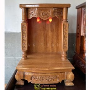 Bàn thờ Thần Tài gỗ Gõ đỏ TTG-06
