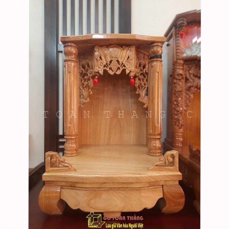 Bàn thờ Thần Tài gỗ Gõ đỏ TTG-03 1 Bàn thờ Thần Tài gỗ Gõ đỏ TTG-03