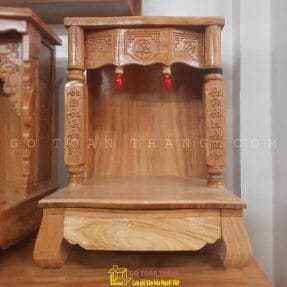 Bàn thờ Thần Tài gỗ Gõ đỏ TTG-02
