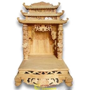 Bàn thờ Thần Tài gỗ Gõ đỏ TTG-01
