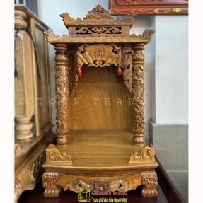 Bàn thờ Thần Tài gỗ Gõ đỏ BTT-02